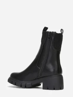 Online La Modeuse Chelsea stretchy à talon cranté Noir