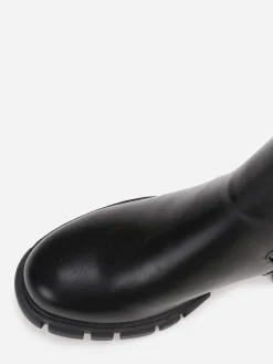 Online La Modeuse Chelsea stretchy à talon cranté Noir
