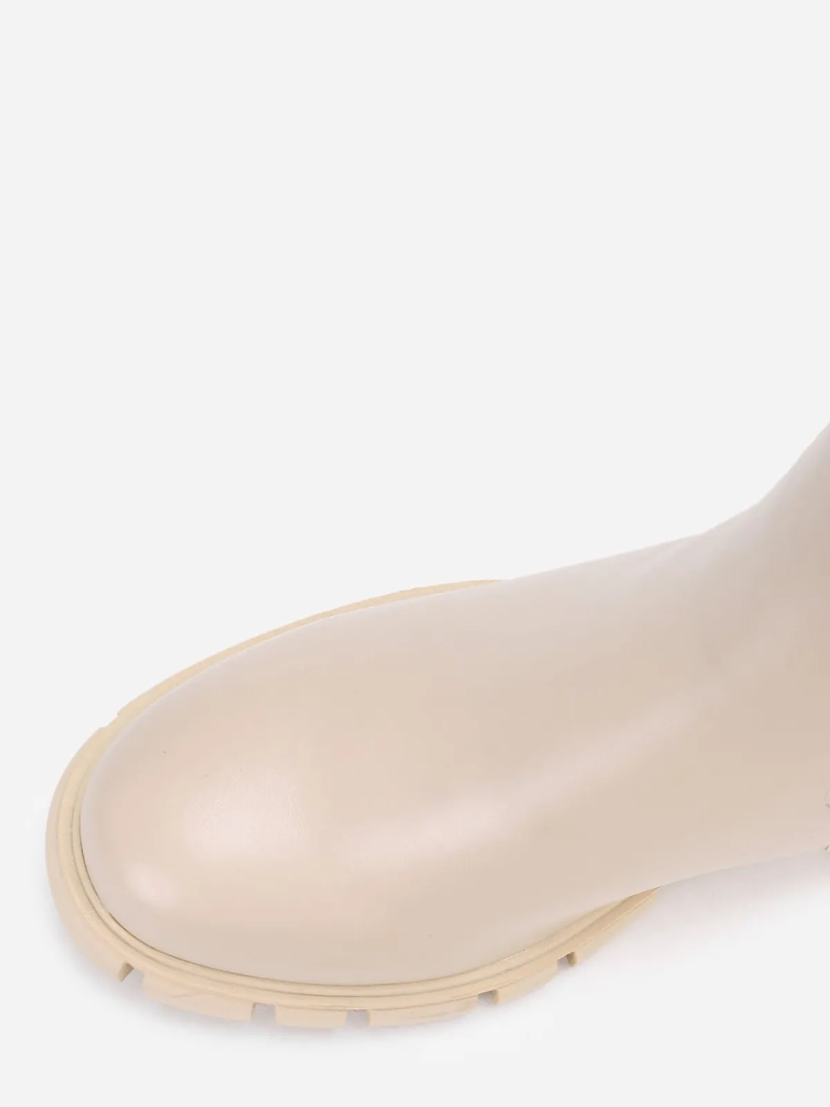 Clearance La Modeuse Chelsea stretchy à talon cranté Beige