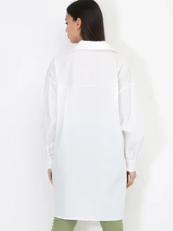 Outlet La Modeuse Chemise asymétrique ample Blanc