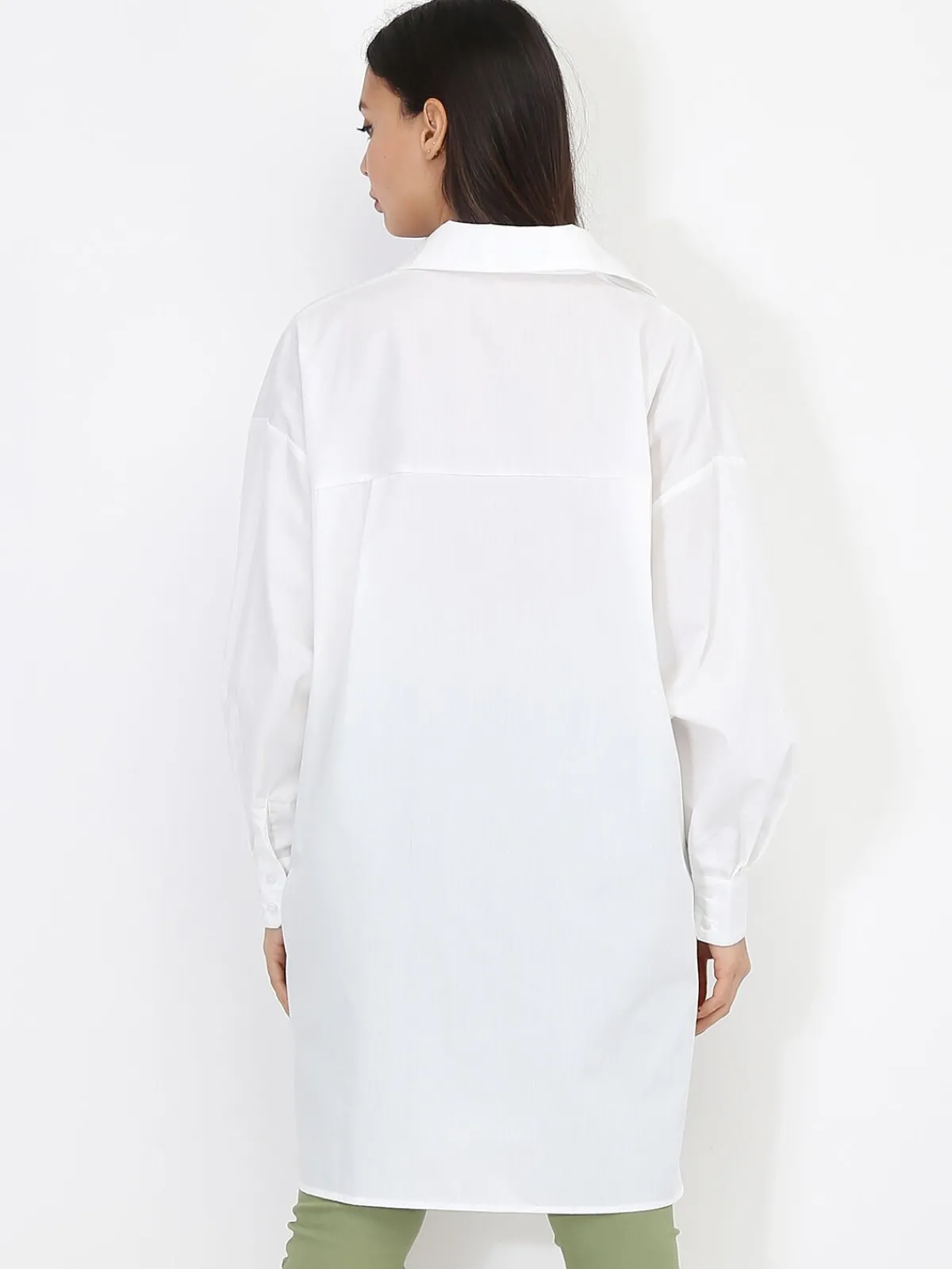 Outlet La Modeuse Chemise asymétrique ample Blanc
