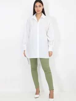 Outlet La Modeuse Chemise asymétrique ample Blanc