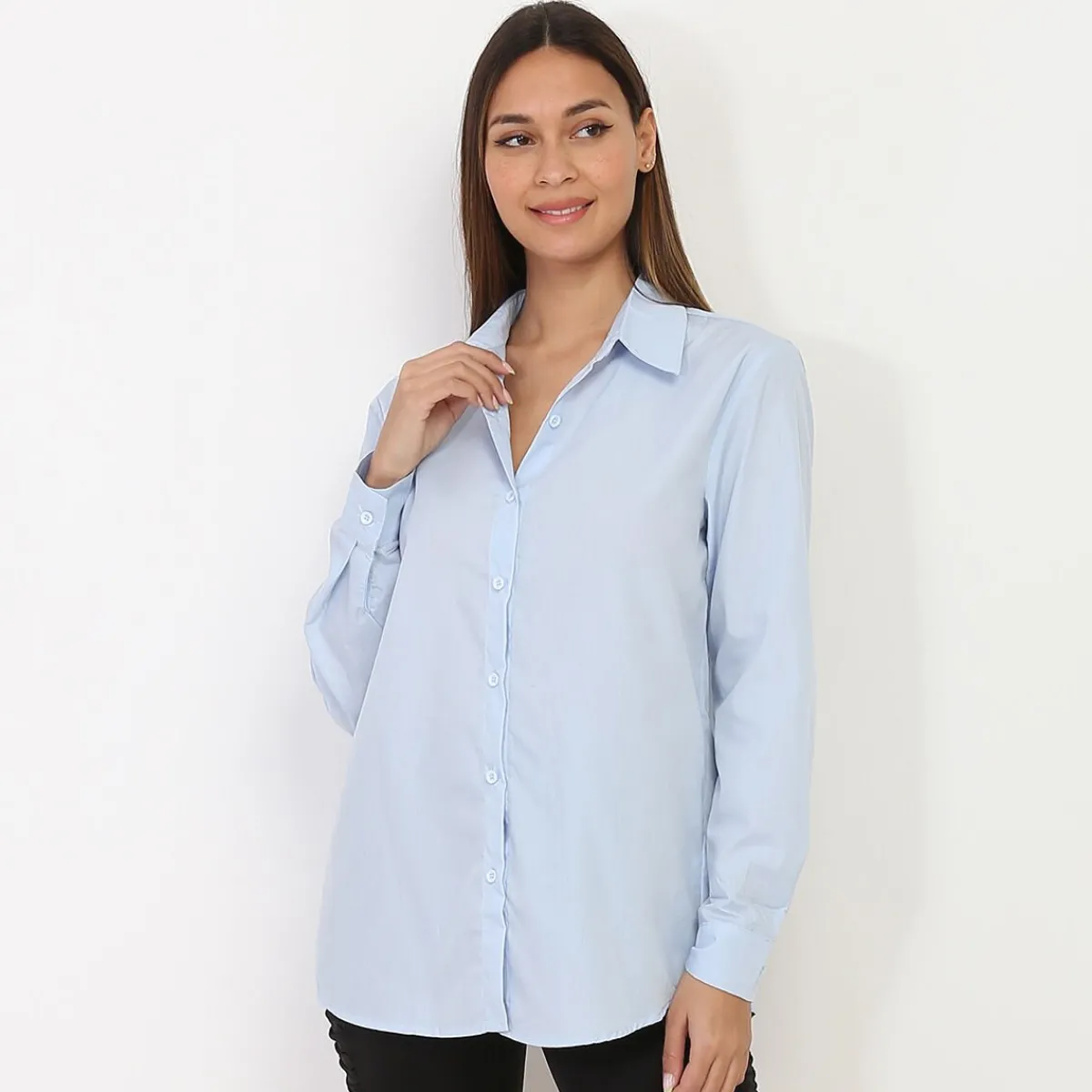 Outlet La Modeuse Chemise classique BleuClair