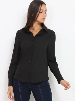 Online La Modeuse Chemise fluide Noir