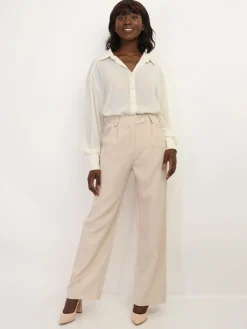 Hot La Modeuse Chemise fluide à strass Cr&egrave;me