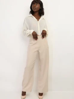 Hot La Modeuse Chemise fluide à strass Cr&egrave;me