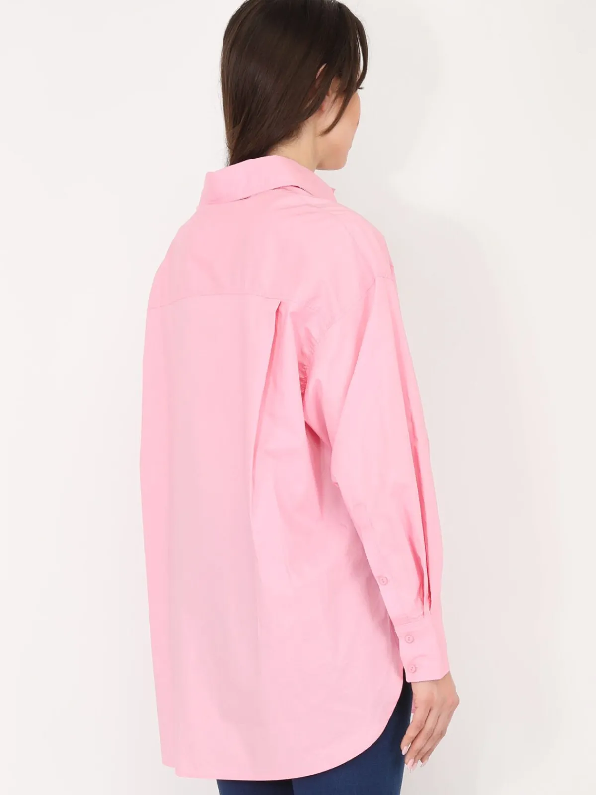 Discount La Modeuse Chemise oversize à fentes Rose