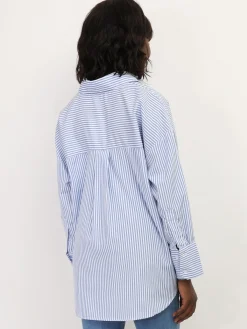 Best La Modeuse Chemise oversize à rayures BleuClair