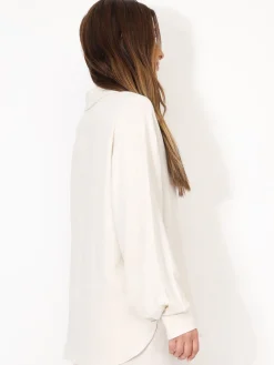 Sale La Modeuse Chemise oversize en lin Beige