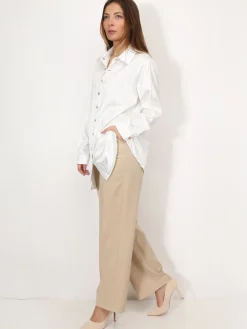 Online La Modeuse Chemise satinée à motif zébré Blanc