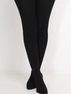 Clearance La Modeuse Collants polaires opaques Noir