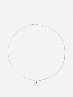 Outlet La Modeuse Collier à pendentif perle et boucle strass Argenté