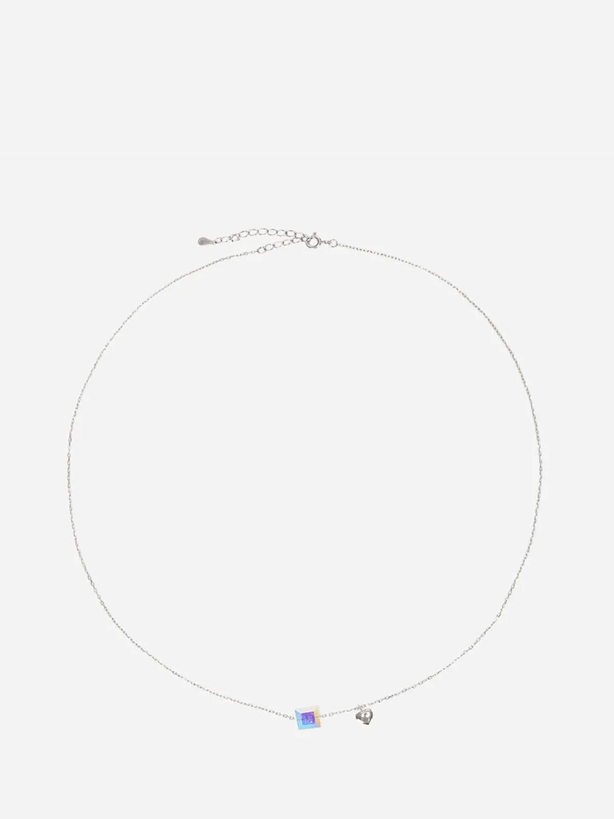 Best La Modeuse Collier à pendentif pierre carrée Argenté