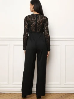 Outlet La Modeuse Combinaison à buste en dentelle Noir