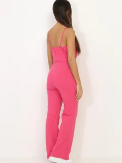Clearance La Modeuse Combinaison à col bénitier Fuchsia