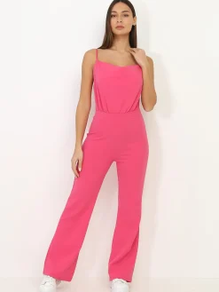 Clearance La Modeuse Combinaison à col bénitier Fuchsia
