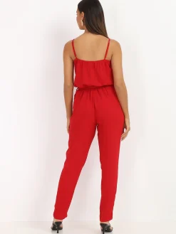 Best La Modeuse Combinaison à décolleté en dentelle Rouge