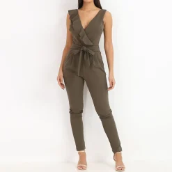 La Modeuse Combinaison à volants Kaki