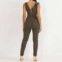 La Modeuse Combinaison à volants Kaki