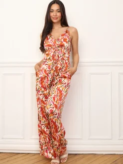 Best La Modeuse Combinaison ample à motif rétro Orange