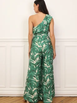 Best La Modeuse Combinaison asymétrique à motif tropical Vert