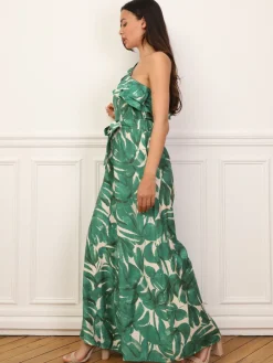 Best La Modeuse Combinaison asymétrique à motif tropical Vert