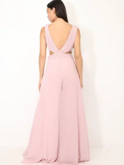 Clearance La Modeuse Combinaison cérémonie cut-out et drapée VieuxRose