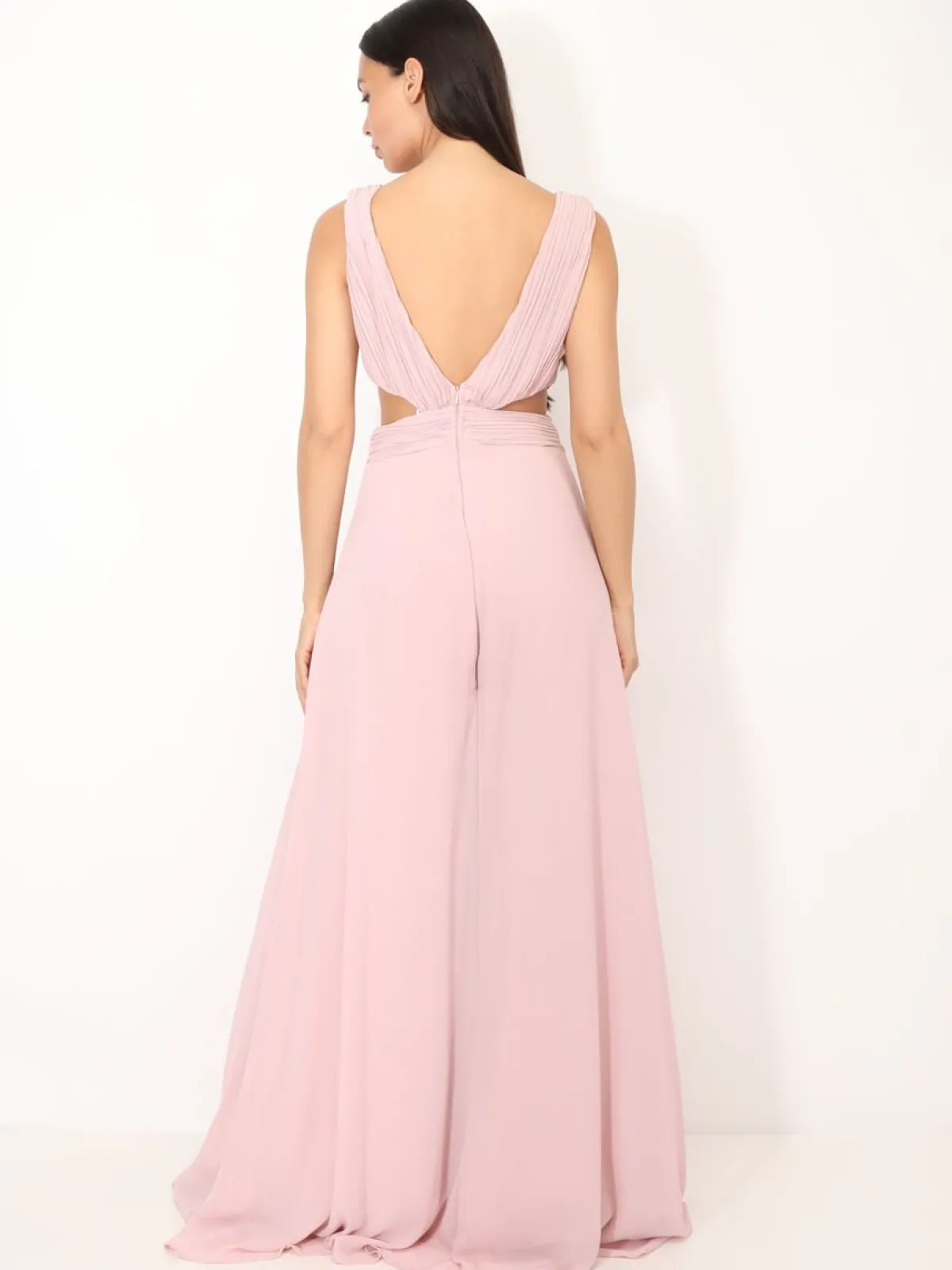 Clearance La Modeuse Combinaison cérémonie cut-out et drapée VieuxRose