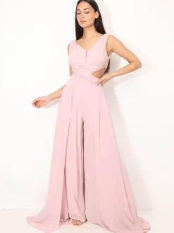 Clearance La Modeuse Combinaison cérémonie cut-out et drapée VieuxRose