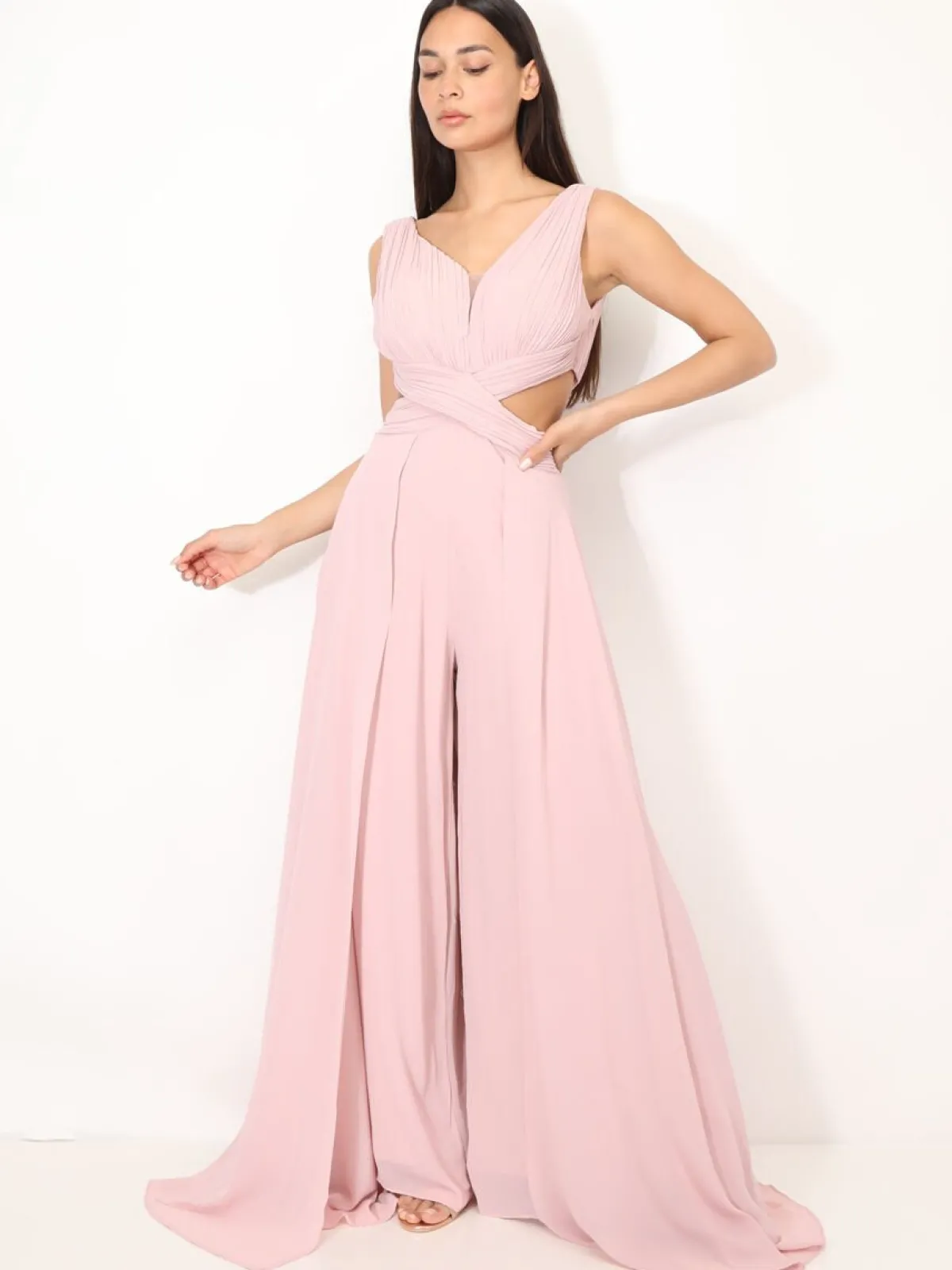 Clearance La Modeuse Combinaison cérémonie cut-out et drapée VieuxRose