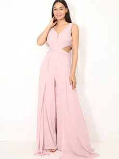 Clearance La Modeuse Combinaison cérémonie cut-out et drapée VieuxRose