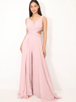 Clearance La Modeuse Combinaison cérémonie cut-out et drapée VieuxRose