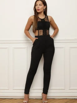 Best La Modeuse Combinaison effet bandeau Noir