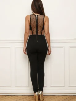 Best La Modeuse Combinaison effet bandeau Noir