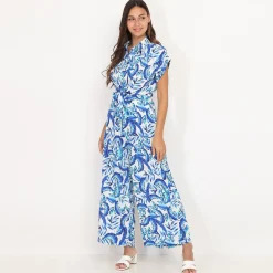 Clearance La Modeuse Combinaison fluide à imprimé feuilles