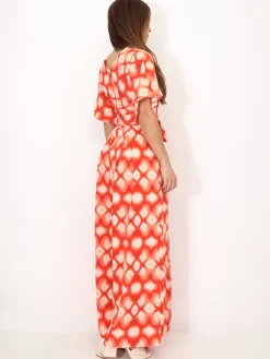Best La Modeuse Combinaison fluide à motif rétro Orange