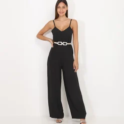 Online La Modeuse Combinaison fluide e évasée Noir