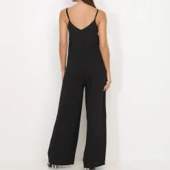 Online La Modeuse Combinaison fluide e évasée Noir
