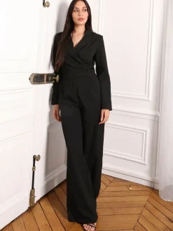 Best La Modeuse Combinaison style ensemble costume Noir