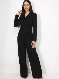 Best La Modeuse Combinaison style ensemble costume Noir