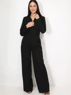 Best La Modeuse Combinaison style ensemble costume Noir