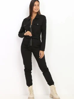 Outlet La Modeuse Combinaison style utiliaire Noir