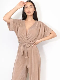 Clearance La Modeuse Combinaison évasée et plissée Dorérose