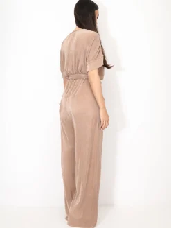 Clearance La Modeuse Combinaison évasée et plissée Dorérose