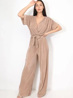 Clearance La Modeuse Combinaison évasée et plissée Dorérose