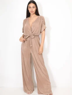Clearance La Modeuse Combinaison évasée et plissée Dorérose