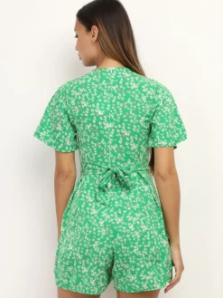 Best La Modeuse Combi-short à imprimé petites fleurs Vert