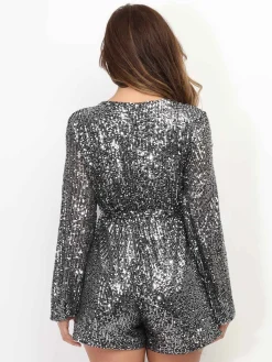 Hot La Modeuse Combi-short cache-c艙ur à sequins