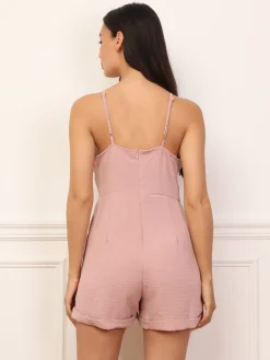 New La Modeuse Combi-short cintré à boutons Nude