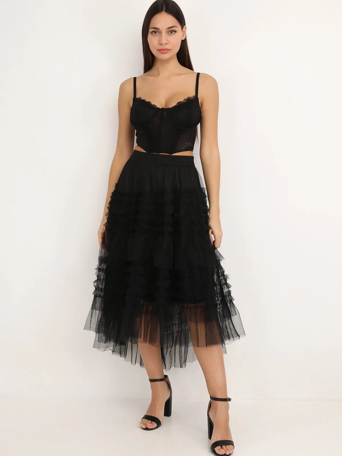 Best La Modeuse Corset à dentelle et armatures Noir